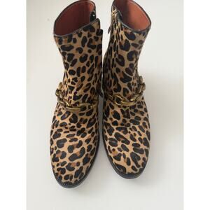 Coach Size 6.5 Leopard Print Calf Hair Booties